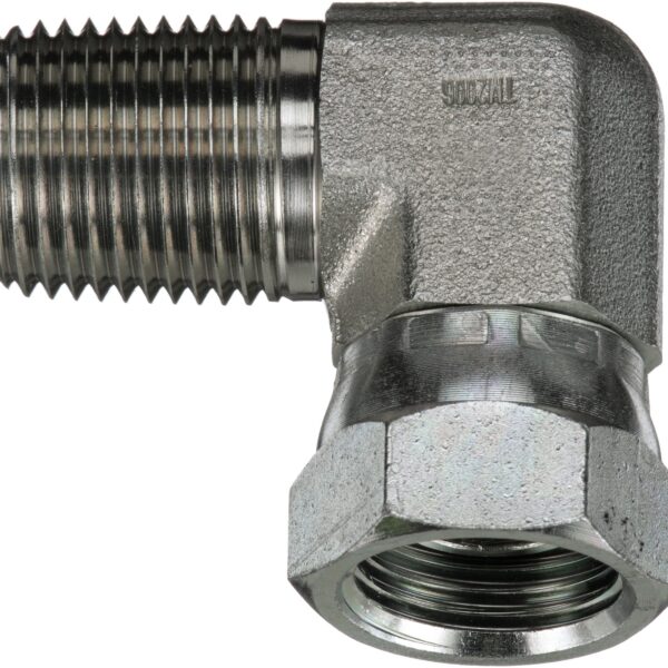 Gates G601441212 Male Pipe NPTF to Female Pipe Swivel NPSM - 90 (SAE to SAE)