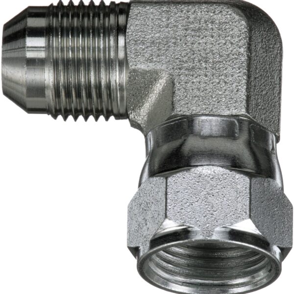 Gates G604220404 Male JIC 37 Flare to Female JIC 37 Flare Swivel - 90 (SAE to SAE)