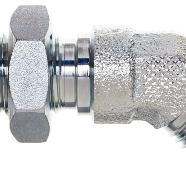 Gates G604460606 Male JIC 37 Flare to Male JIC 37 Flare Bulkhead - 45 (SAE to SAE)