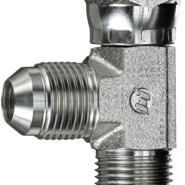 Gates G604730808 Male JIC 37 Flare to Female JIC 37 Flare Swivel to Male JIC 37 Flare - Tee