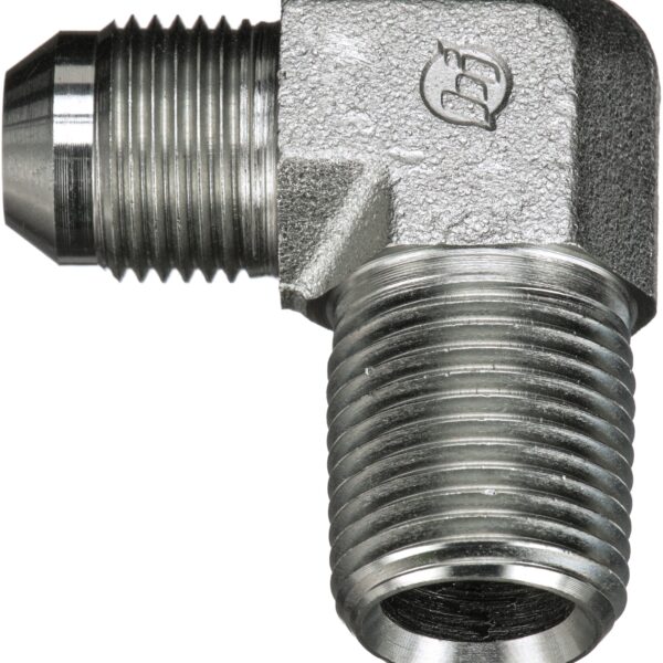 Gates G604990404 Male JIC 37 Flare to Male Pipe NPTF - 90 (SAE to SAE)