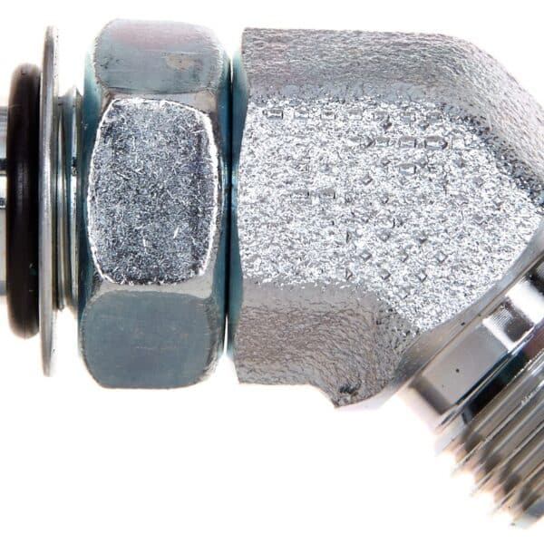 Gates G608051010 Male Flat-Face O-Ring to Male O-Ring Boss - 45 (SAE to SAE)