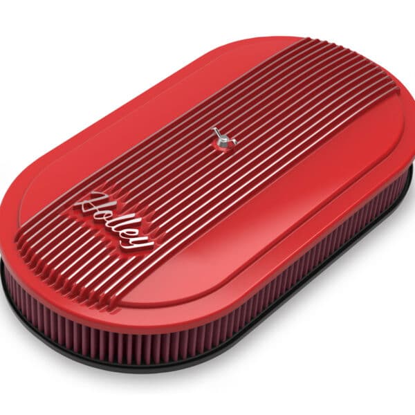 HOL-120-404 Holley Vintage Series Oval Air Cleaner - Gloss Red Machined