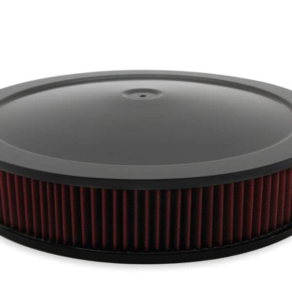 HOL-120-4630 4500 drop base air cleaner black w/3" red washable gauze filter