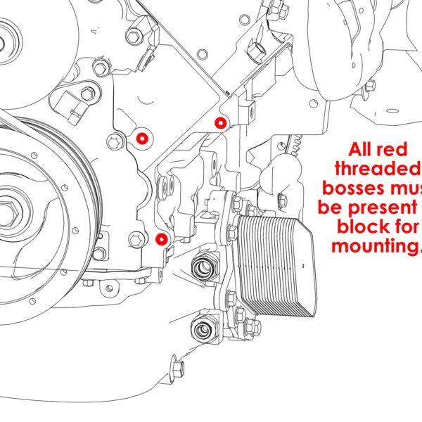 HOL-20-163 Holley Low Mount LSA Accessory Drive Bracket Kit - Complete - Natural