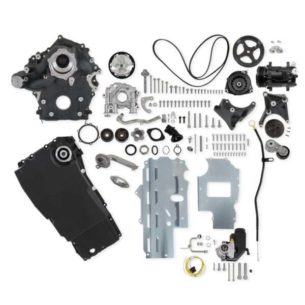 HOL-20-345BK Holley Godzilla High-Mount Accessory Drive - F100 Swap - Complete - Black