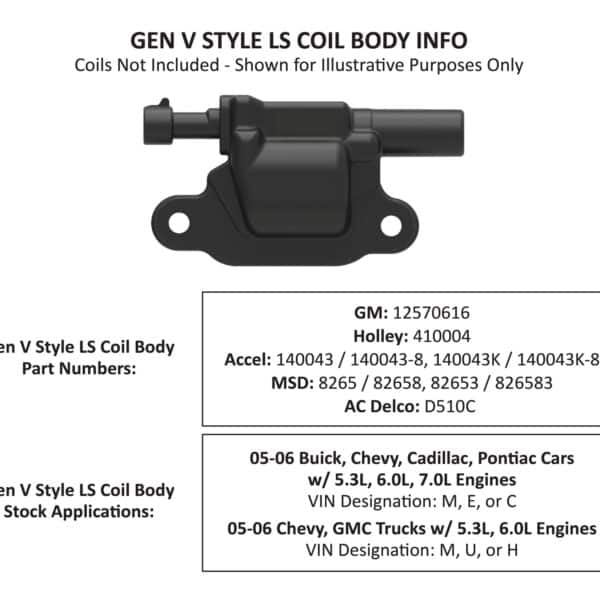 HOL-241-192 Holley 2-Piece Pontiac Style Valve Cover - Gen III/IV LS - Satin Black