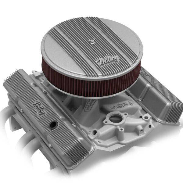 HOL-241-240 Holley Valve Covers - Vintage Series - Finned - SBC - Natural