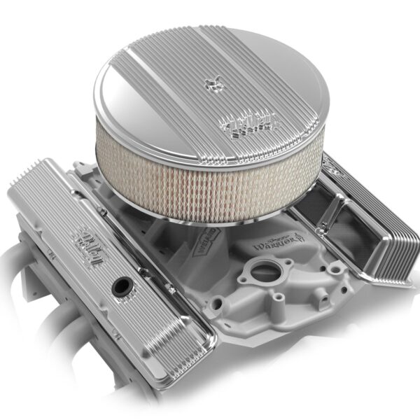 HOL-241-241 Holley Valve Covers - Vintage Series - Finned - SBC - Polished