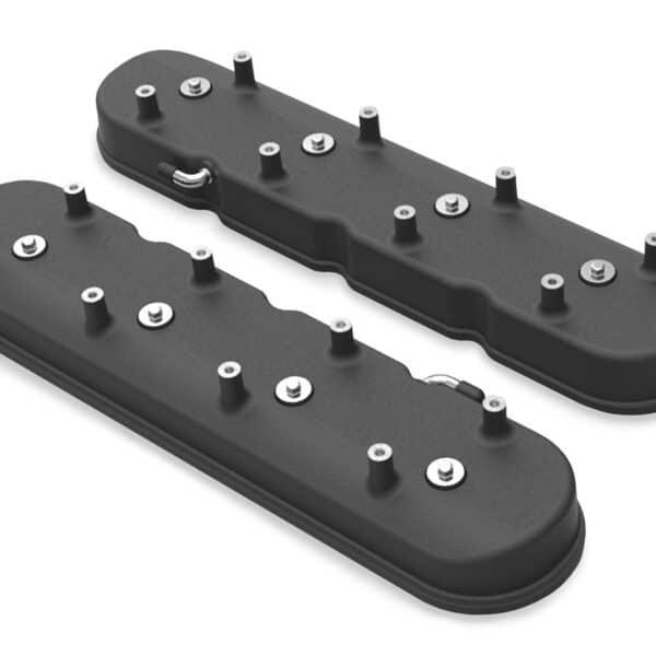 HOL-241-97 Holley Tall LS Valve Covers for Dry Sump Applications - Satin Black