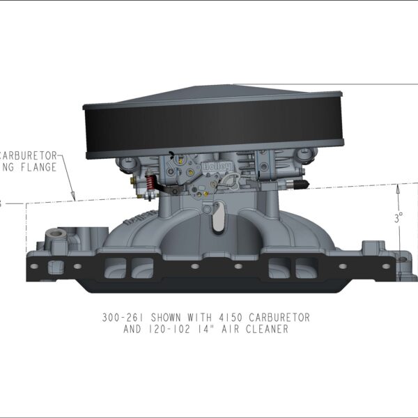 HOL-300-261 Holley Single Plane Intake Manifold- Chevy Small Block V8