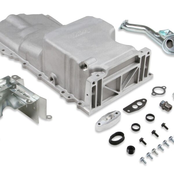 HOL-302-22 Holley GM Gen V LT Swap Oil Pan - Drag Race - As Cast with Turbo Oil Return
