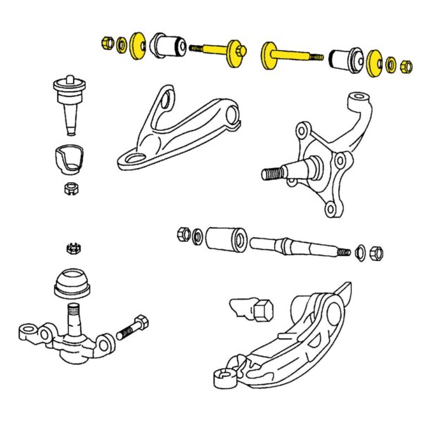 Moog MOG-K8243A Front Upper; Front Lower; Rear Upper Alignment Caster / Camber Kit