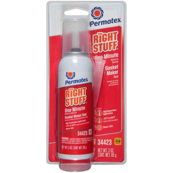 Permatex 34423 The Right Stuff Red 1 Minute Gasket Maker, 3 OZ