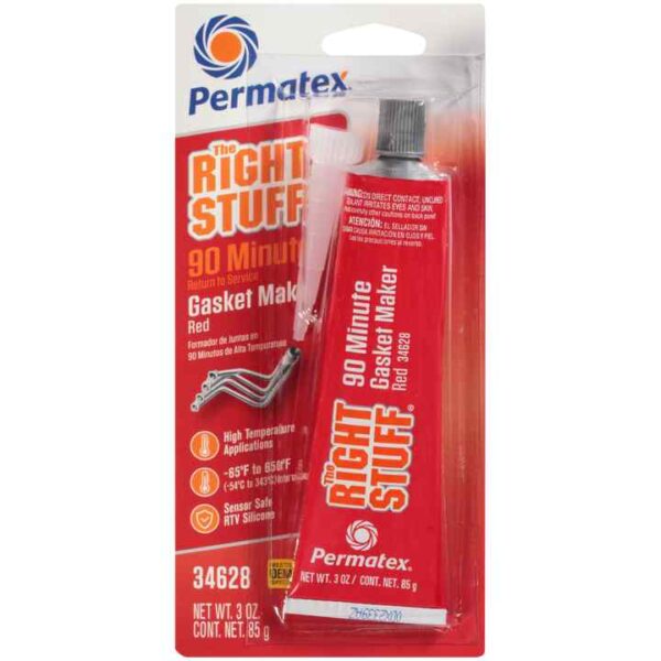 Permatex 34628 Right Stuff 90min Red RTV Gasket Maker - 3oz / 85g