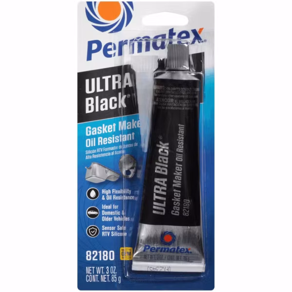 Permatex 82180 Ultra Black Rtv Silicone Gasket Maker, 3 Oz
