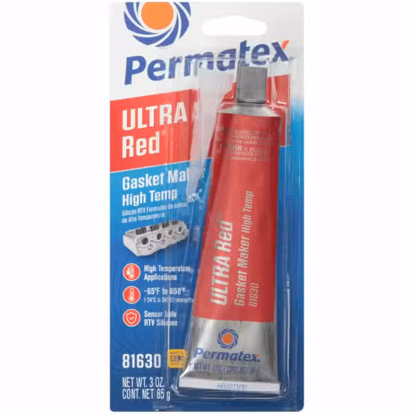 Permatex 81630 Ultra Red Rtv Silicone Gasket Maker, 3 Oz