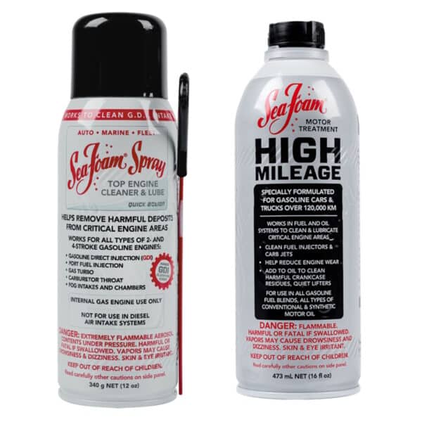Sea Foam High Mileage Engine Treatment and Spray Cleaner Kit Pack HM16~SS14