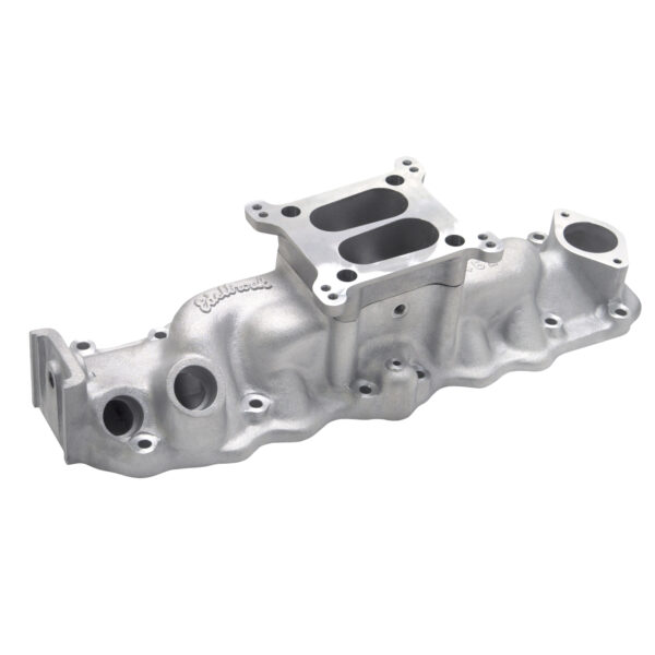 Edelbrock EDL-1107 Ford Flathead 4-Barrel Intake Manifold for 1949-53 Ford Flathead, Satin Finish
