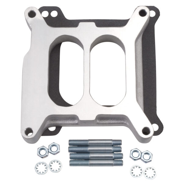 Edelbrock EDL-8714 Carburetor Spacer #8714 Divided Center 1in Thick For 2-Plane Manifolds