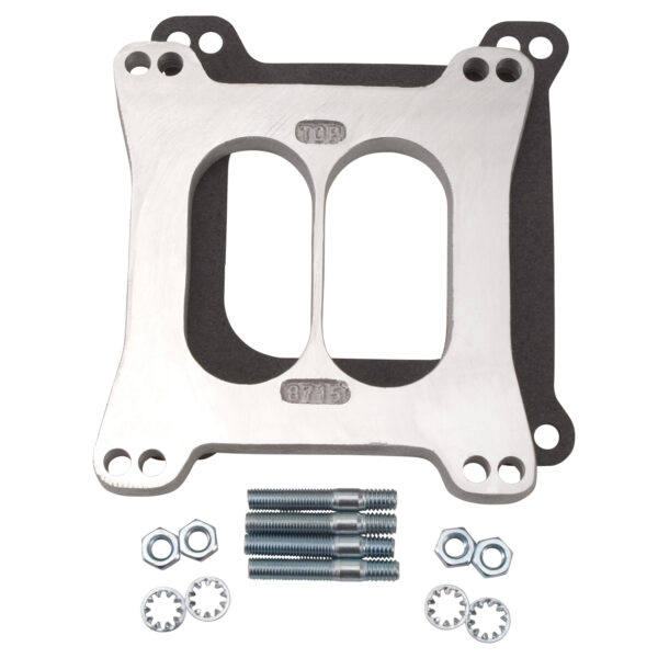 Edelbrock EDL-8715 Carburetor Spacer #8715 Divided Center 1/2in Thick For 2-Plane Manifolds