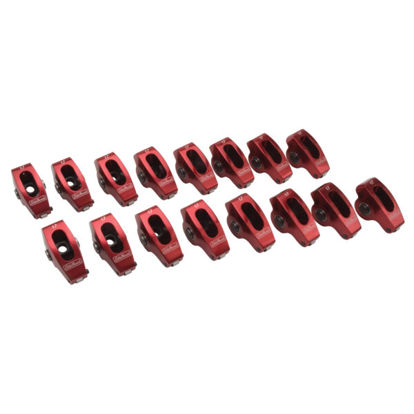 Edelbrock EDL-77790 Red Roller Rockers for Big-Block Chevy 7/16 stud and W 348/409 1.7:1 (Qty 16)
