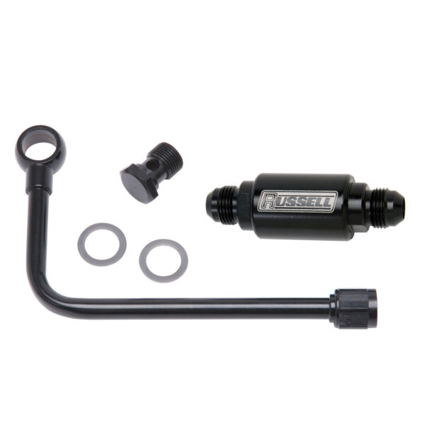 Edelbrock EDL-81343 Fuel Line #81343 Black Steel Fuel Line With Black Anodized Aluminum Filter