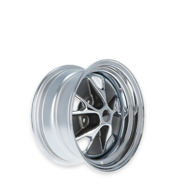 Scott Drake SDK-C5ZZ-1007-BR 14x7 Styled Steel Wheel Chrome/Charcoal