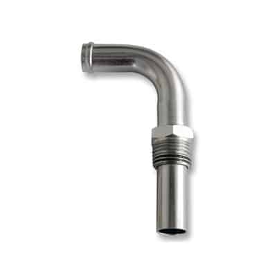 Scott Drake SDK-D0AZ-18599-B 1970 428 Heater Hose Elbow, silver zinc