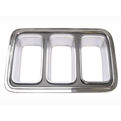 Scott Drake SDK-D0ZZ-13489-BR Tail Lamp bezel, Driver Side, Chrome