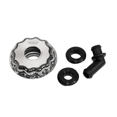 Scott Drake SDK-D1AZ-6766-C Twist on Oil Cap with PCV Elbow, Chrome