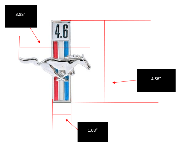 Scott Drake SDK-C7ZZ-16229-C Fender Emblem, 289 Running Horse Fender, Driver Side