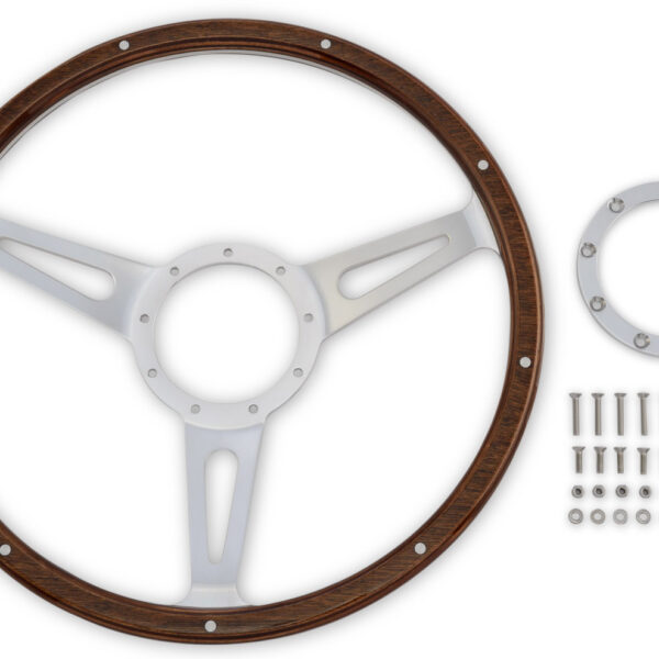 Scott Drake SDK-S1MS-3600-WG Steering Wheel Corso Feroce Shelby Style Wood and Aluminum 15"