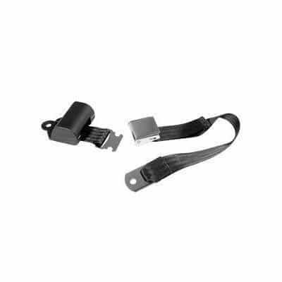 Scott Drake SDK-SB-BK-65 Aftermarket Seat Belts (Black, Retractable)