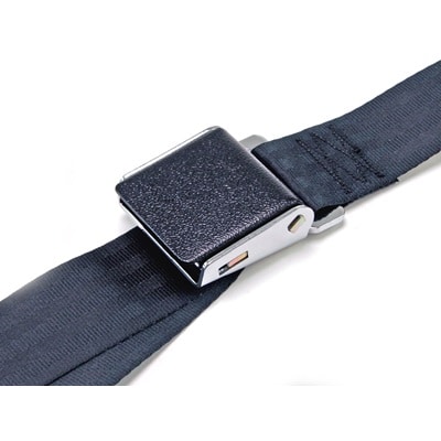 Scott Drake SDK-SB-BK-DLX 64-73 Black Wrinkle Seat Belts