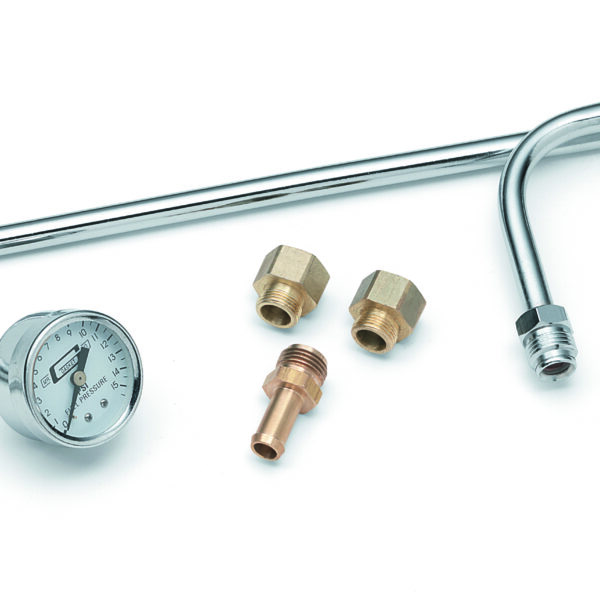 Mr. Gasket MRG-1576 Chrome Fuel Line with Gauge