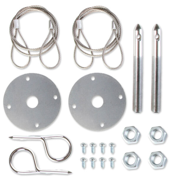 Mr. Gasket MRG-1616 Hood Or Deck Pin Kit - Competition With Lanyards