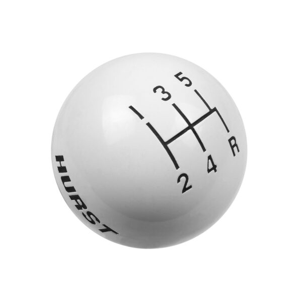 Hurst Shift Knob - 5-Speed Pattern - White HUU-1630025