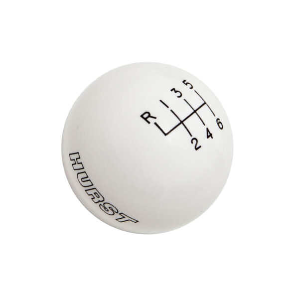 Hurst Shift Knob - 6-Speed - White - Ford HUU-1630225
