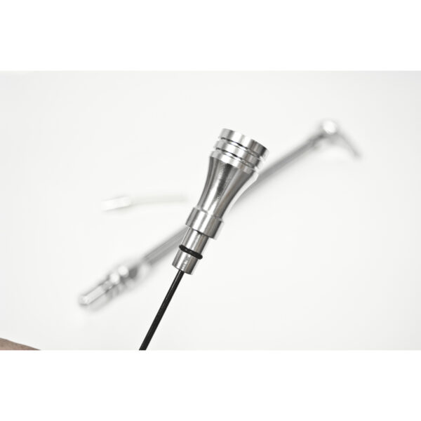 B&M BMM-22166 Auto Transmission Dipstick & Tube - Billet Aluminum/Stainless Steel Braided