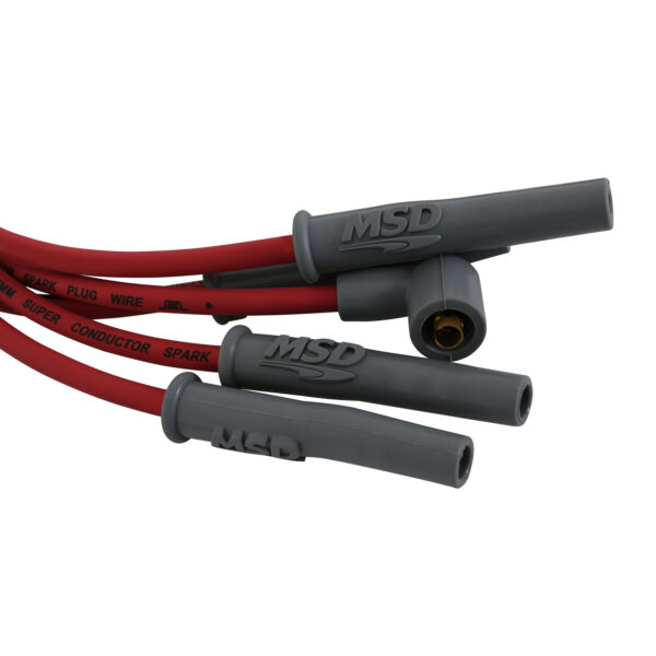MSD-31159 Super Conductor Spark Plug Wire Set 4 Cyl Multi-Angle Plug, Socket/HEI