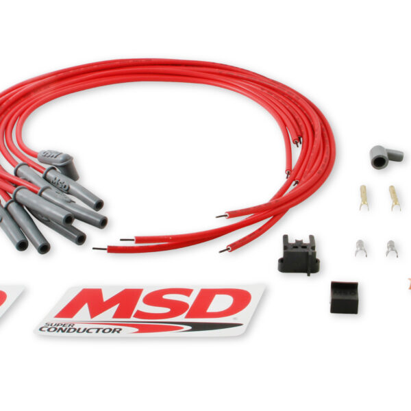 MSD-31189 Super Conductor Spark Plug Wire Set, Multi-Angle Plug, HEI Cap