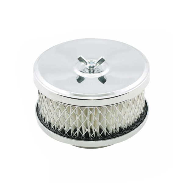 Mr. Gasket MRG-4354 Air Cleaner - Deep Dish - 4 Inch x 2 Inch - Chrome