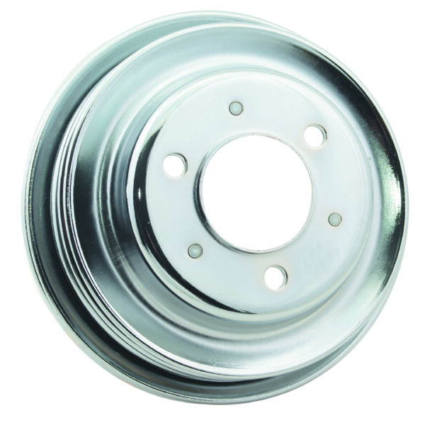 Mr. Gasket MRG-4961G Chrome Crankshaft Pulley - Triple Groove