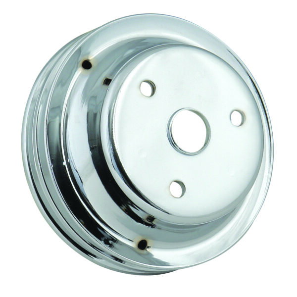Mr. Gasket MRG-4977 Crankshaft Pulley - Chrome - Double Groove