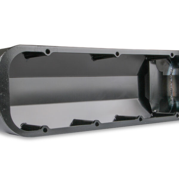 Mr. Gasket MRG-6831BG Fabricated Aluminum Valve Covers - Black Finish