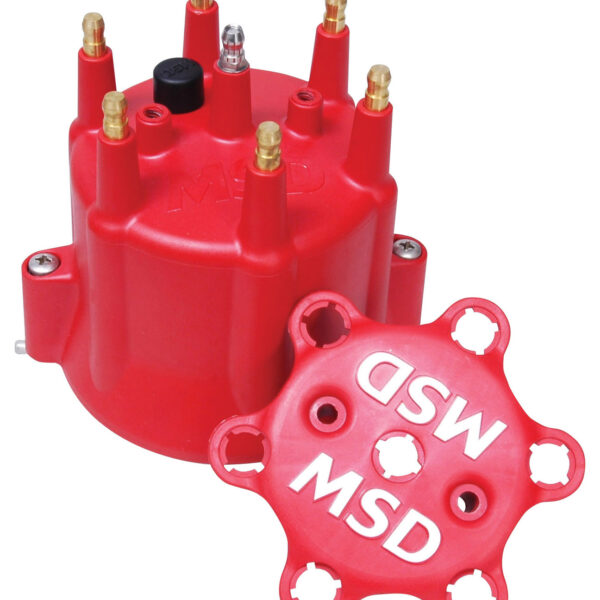 MSD-8014 Chevy 6 Cylinder HEI Distributor Cap w/Retainer