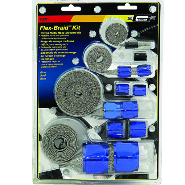 Mr. Gasket MRG-8091 Flex-Braid Hose Sleeve Kit - Blue