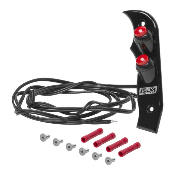 B&M BMM-81164 Magnum Grip Side Plate with two 12V Buttons