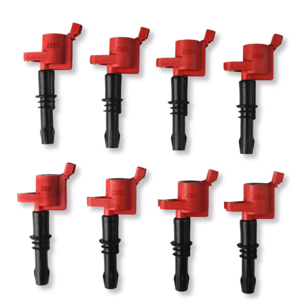 MSD-82438 Ignition Coil - Blaster - Ford 3-Valve V8 - Red - 8-Pack